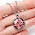 thumbnail image 2 of Avatar The Last Airbender Necklace Kingdom Jewelry Air Nomad Fire And Water Pendant--Pink-Model code20202 Pink, 2 of 4