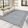 thumbnail image 3 of 5x7 Washable Area Rug Non-Slip Low Profile Vintage Distressed Oriental Rug for Living Room, Bedroom, Dining Room, Office, 3 of 13