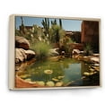 thumbnail image 2 of Designart "Oasis in the Desert II" Landscapes Floater Framed Canvas Print, 2 of 7