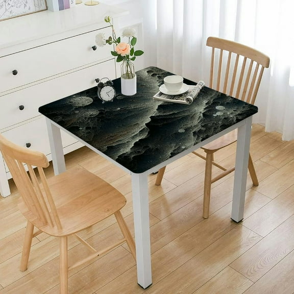 BANET Paper Tablecloths for Rectangle Tables, Table Cover for Dining, Party,Outdoor Picnic(Black Grey) White