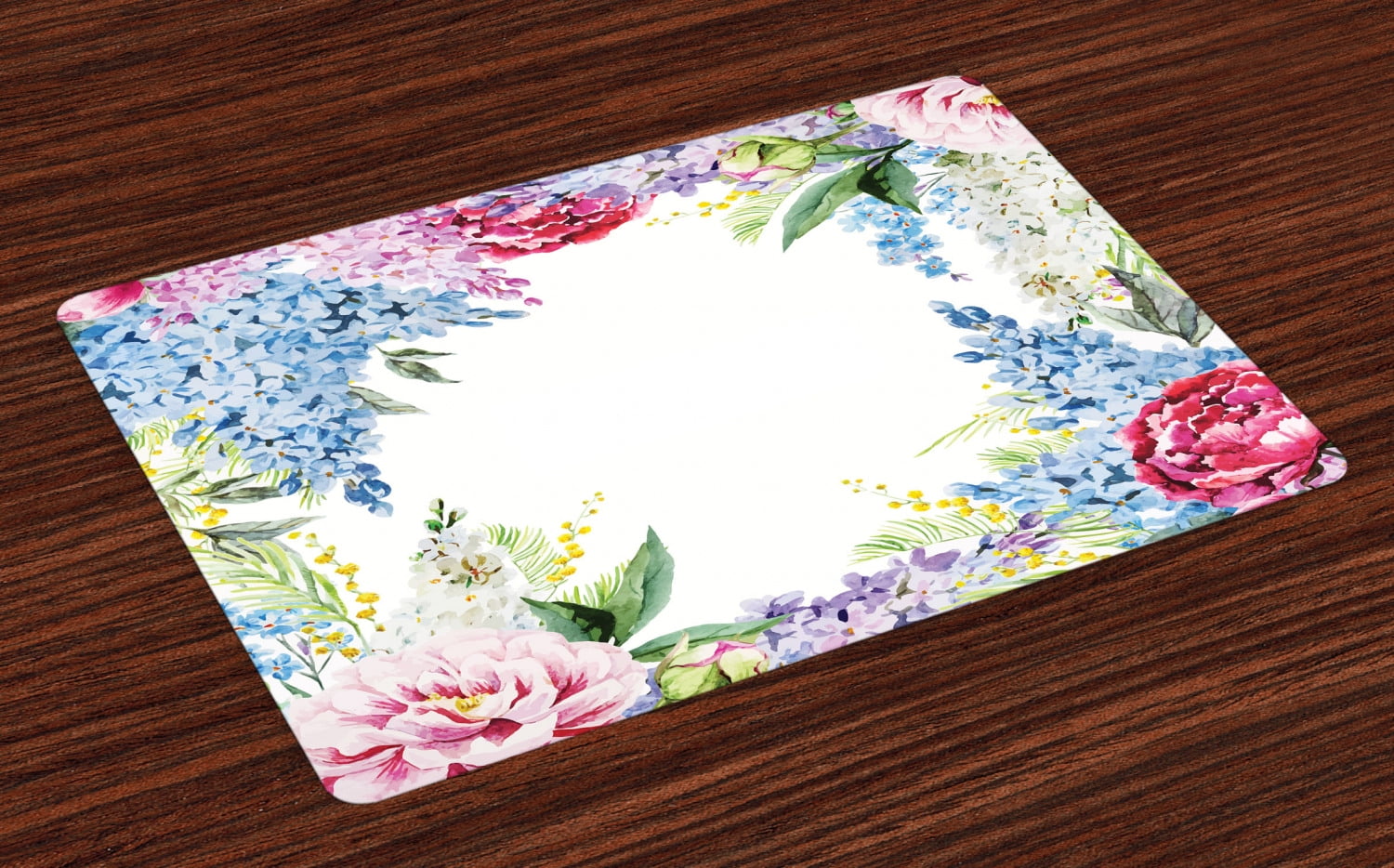 Flower Placemats Set of 4 Springtime Fragrance Garland with Bunch of