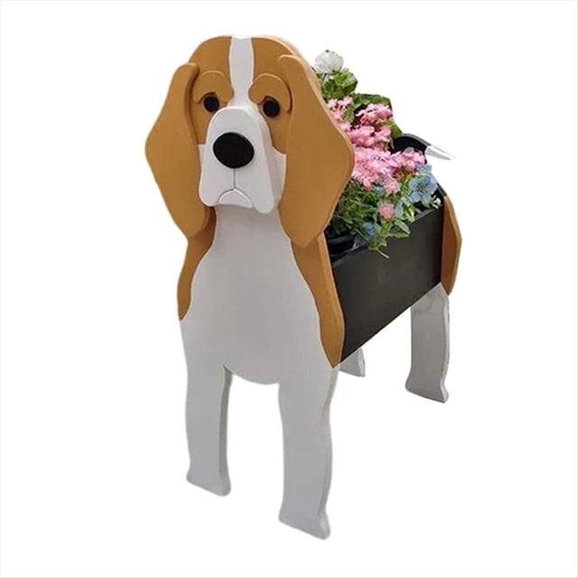 Maceta para Perro de , Maceta para Perro Ensamblable, Razas de Perros, Maceta de Jardín, Maceta de Flores DIY, Adorno para Decoración del Hogar, A