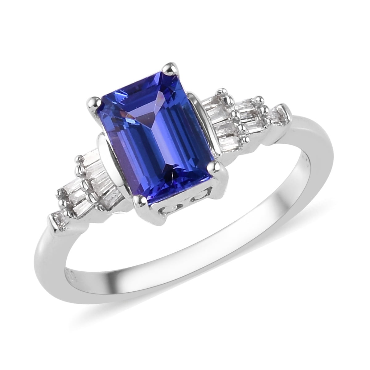 AAA Tanzanite Diamond Wedding Unisex Ring