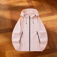 thumbnail image 5 of Ke1Clo Women's Sun Protection Hoodie UPF50+ Loose Zip Up Lightweight Jacket Long Sleeve Casual Solid Outdoor Sporty Tops Pink S, 5 of 5