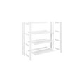 thumbnail image 2 of Pemberly Row Bibliothèque Pliante Moderne en Bois Massif à 3 Tablettes, Blanc, 2 of 9