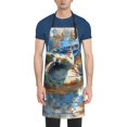 thumbnail image 4 of Cauagu Abstract Sea Turtle Aprons with Pockets,Waterproof Apron for Women,Kitchen Cooking Apron Adjustable Bib Aprons Chef Apron for Cooking,Drawing,Crafting, 4 of 8