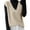 Beige, variant on Sweaters For Women Autumn Winter Knitted Sweater Vest Korean Sleeveless V-Neck Pullover Loose Waistcoats Covering Yarn Black Size L-2Xl Oversized Sweaters For Women