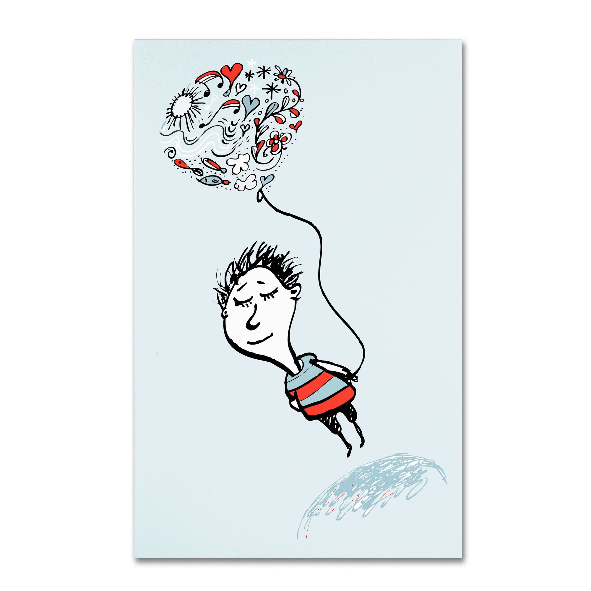 Trademark Fine Art "Love Balloon" Canvas Art by Carla Martell