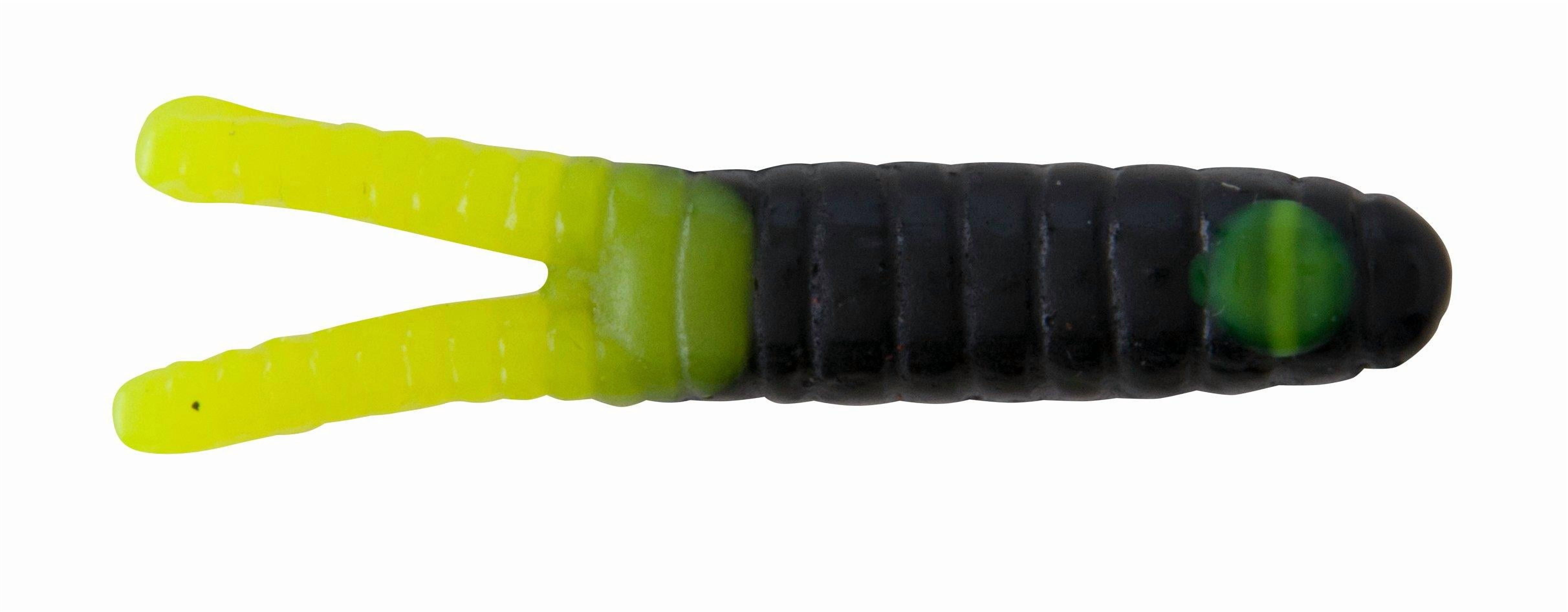(3 pack) Johnson Original Beetle Spin Fishing Lure, Black/Chartreuse, 1.5 in