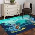 thumbnail image 3 of Funny Dinosaur Area Rugs 4'x6', Washable Small Throw Rugs for Office Bathroom, Playing Guitar Palm Tropical Fern Silhouette Indoor Outdoor Rug Non-Slip Low Pile Carpet Runner Reversible Floor Mats, 3 of 8
