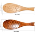 thumbnail image 3 of Paquete de 2 paletas de arroz de madera, cuchara para servir arroz, espátula de madera para arroz de cocina, cuchara de arroz fácil de limpiar, cuchara de madera en forma de pez, 3 of 8