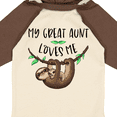 thumbnail image 4 of Inktastic My Great Aunt Loves Me Cute Sloth and Baby Boys or Girls Long Sleeve Baby Bodysuit, 4 of 5