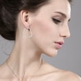 thumbnail image 4 of Gem Stone King 1.75 inches Stainless Steel High Shine Silver Tone Heart Shape Hoops Earrings Jewelry for Women, 4 of 5