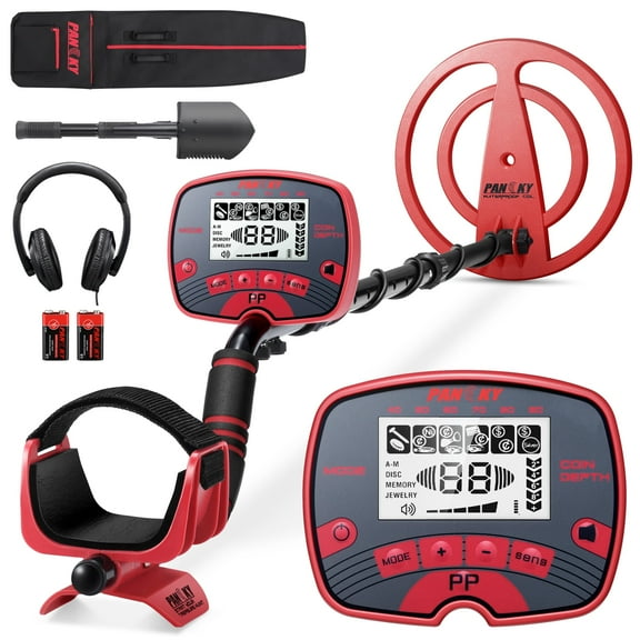 PANCKY Metal Detectors for Adults Waterproof - Professional Higher Accuracy Gold Detector with LCD Display, 5 Mode, Advanced DSP Chip 10" Coil Metal Detectors