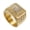 StyleD, variant on Men's Gold Plated Square Signet Ring Cubic Zirconia Inlaid Bling Retro Hip Hop Punk Iced-Out Ring Jewelry for Women and Men Style C Size 9