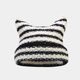 thumbnail image 4 of Gorro de punto a rayas para mujer y niña, ropa de calle de japoneses nuevos, Harajuku, pequeño Diablo, otoño e invierno, gorro de orejas de gato, 4 of 4