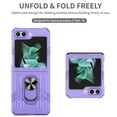 thumbnail image 2 of TECH CIRCLE Galaxy Z Flip 6 Case,Rugged Military Grade Anti-Fall Shockproof Heavy Duty Protective Phone Case with Kickstand Magnetic Ring Stand Full Body Case For Samsung Galaxy Z Flip 6 2024,Purple, 2 of 11