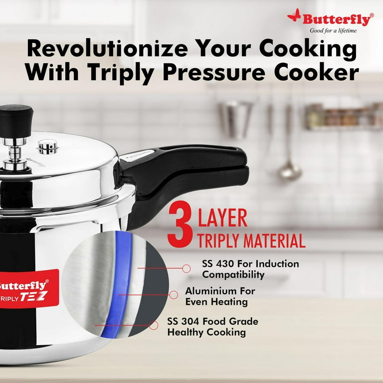Butterfly steel cooker 2 litre hotsell