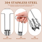 2Pcs Red Bell Pepper Seed Corer - Fruit Vegetable Stem Remover for Pepper Pineapple Pear Apple Tomato, 304 Stainless Steel Rust Resistant, Easy to Use & Clean Kitchen Gadgets Tool (1 Set)