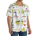 thumbnail image 4 of KLL Happy Avocado Print Men's Shirt Short Sleeve Button Down Summer Cuba Beach Shirts- X-Large, 4 of 7
