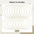 thumbnail image 4 of 16 Pack Wooden Wreath Hoops for Crafts - 10 & 12 Inch Bamboo Rings for DIY Flower Arrangements, Dream Catchers, Wedding & Wall Decor, 4 of 5
