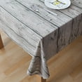 thumbnail image 3 of transemion Retro Wood Grain Square Shape Tablecloth Cotton Linen Fabric Home Dining Room Table Cloth Cover, 3 of 9