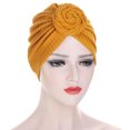 thumbnail image 2 of SPRING PARK Women Stripe Knotted Chemo Cap Hat Muslim Headscarf Hair Loss Turban Hijab Head Wrap, 2 of 5