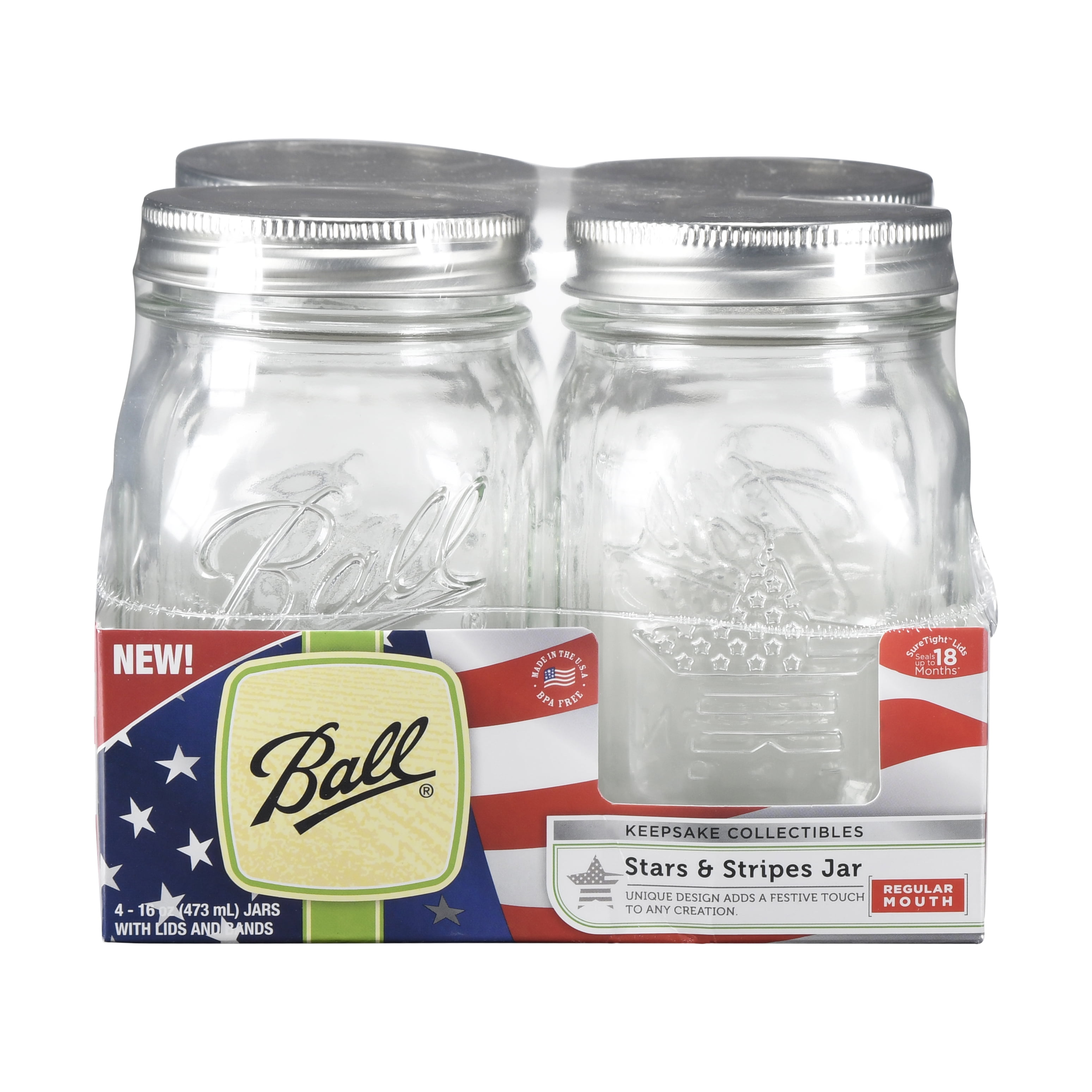 Ball 16 Oz. Pint Regular Mouth Vintage Pink Jar (4-Count) - Gillman Home  Center