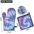 thumbnail image 6 of Purple Blue Tie Dye Pattern Kitchen Oven Mitt and Pot Holder Sets 4 Pcs for Baking, Cooking and Grilling, Heat Resistant Up To 392 °F, 6 of 7