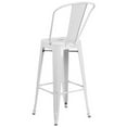 thumbnail image 5 of Home Square 30" Metal Steel Bar Stool in White Finish - Set of 2, 5 of 5