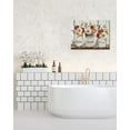 thumbnail image 4 of Farmhouse Flower Bathroom Decor Wall Art Rustic Country Red Floral Hummingbirds Pictures Wall Decor Relax Soak Unwind Bathroom Sign Canvas Painting Prints Artwork Framed for Bathroom 16"x12", 4 of 6