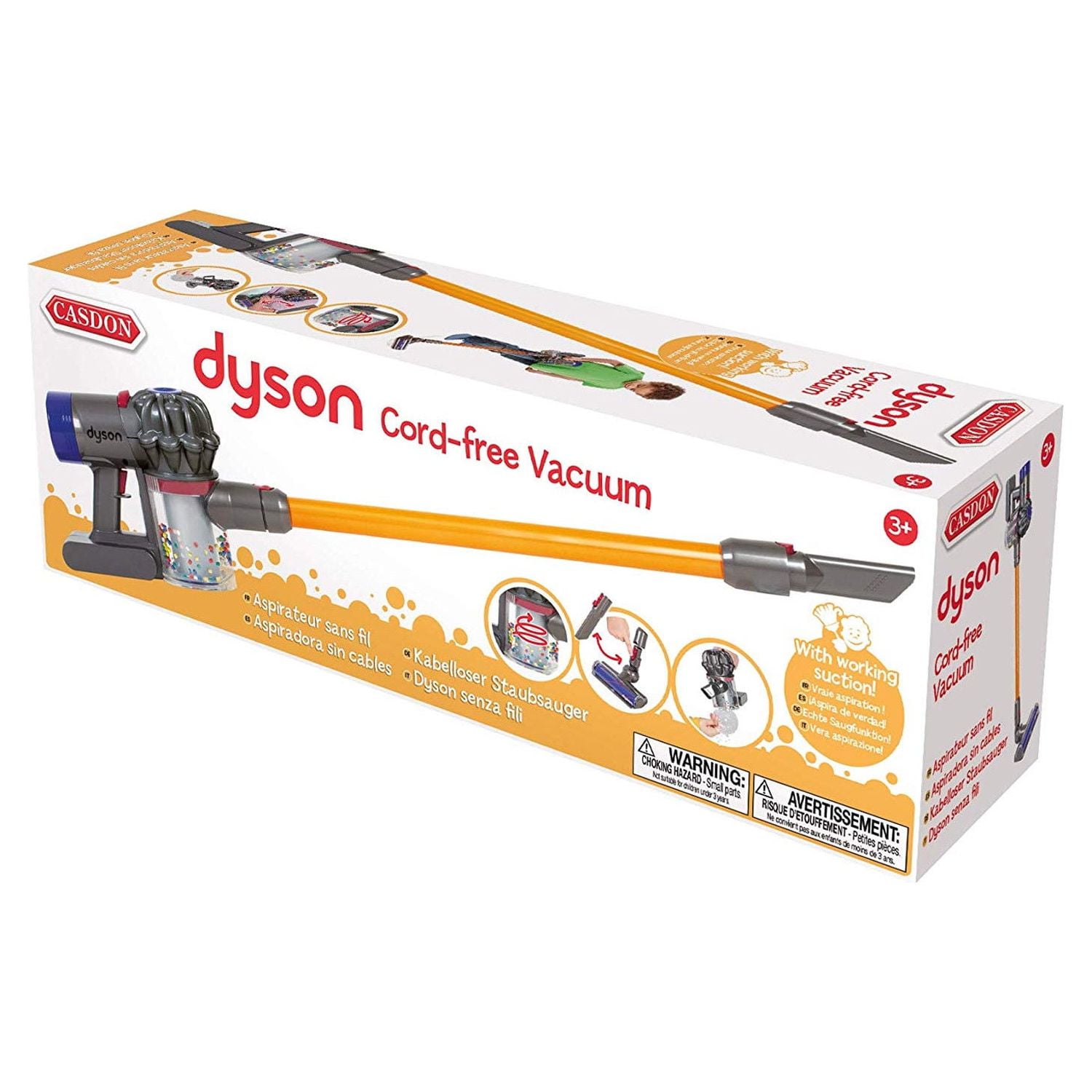ODS - V8 Dyson aspirateur pour enfants, couleur gris, orange et violet,  20800 : : Jouets