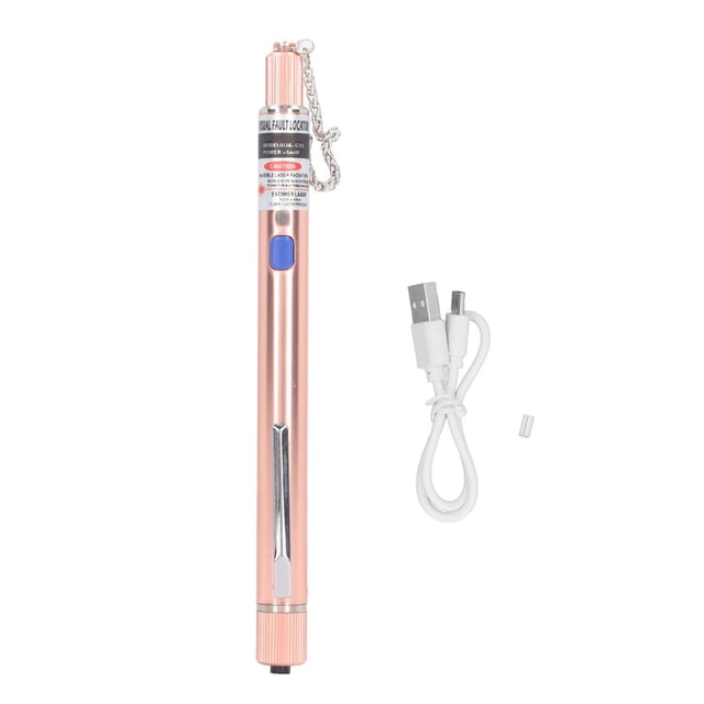 Probador de fallas visuales de fibra, pluma de prueba de fibra óptica VFL de aleación de aluminio recargable sin contacto, distancia de 5KM VoborMX herramienta