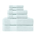 thumbnail image 2 of Superior Aria Turkish Cotton Solid Heavyweight 6-Piece Dusty Aqua Towel Set, 2 of 6
