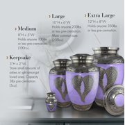 Purple Loving Angel Urns for Cremation Ashes Large Urn XL or Small Keepsake Urns for Adult Cremation Ashes & Urns for Human Ashes for Home or Burial Cremation Urns