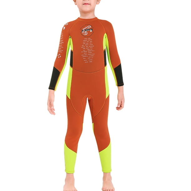 Soidarity DIVE SAIL Neopreno Niños Traje de buceo Cuello 2.5mm UPF 50 Mantener caliente Deportes acuáticos Snorkeling Playa Jugar Traje de Deportes acuáticos Naranja SG Soidarity OD003304-14