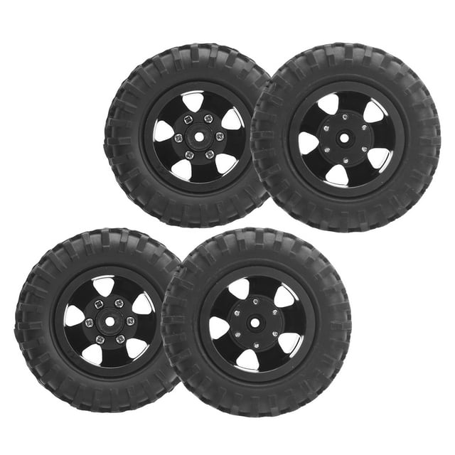 Khall RC Wheel for WPL,RC Rear Tires,2Pcs RC Rear Twin Tire Wheel Tyre 55mm Dia Fit for WPL D12 1/10 Remote Control Truck