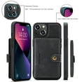 thumbnail image 6 of Back Wallet Case for iPhone 14 with Detachable Card Slots Holder Magnetic Closure Cover, Premium PU Leather Slim Kickstand Soft Silicone Shockproof Lens Protective Case for iPhone 14,Black, 6 of 8