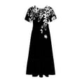 thumbnail image 3 of IROINNID Summer Dresses for Women 2024, Women Wedding Guest Maxi Dresses with Short Sleeve and Round Neck Printed Summer Ruffled Dresses, 3 of 4