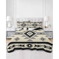 thumbnail image 3 of Brown Aztecs Twin Size Down Alternative Comforter, Lightweight Comforter Quilt Bedding Set with Pillow Shams Southwestern Stripe Native American Boho All Seasons Bed Comforter Duvet Insert 68"x86", 3 of 7