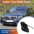 thumbnail image 2 of Unique Bargains Front Car Bumper Tow Hook Cover Cap Black Fit for Mercedes-Benz S-class W222 2014-2017 No.A2228850023, 2 of 6