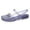 Sky Blue, variant on Women's Transparent Mary Jane Jelly Shoes With 3D Dutterfly, Rhinestone Buckle Retro Glitter Hollow Grid Breathable Flat Sandals
