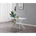 thumbnail image 1 of K-Living Nash White Anti Scratch, Powder Coated Metal Dining Table, 1 of 2