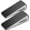 Black Silver, variant on Strongest Home Stoppers For Bottom Of Door Heavy-Duty Metal Rubber Wedge, Large Non-Slip Door Stop That Holds Doors, Works on Wood, Tile & Carpet Floors + 2 White Wall Protectors | Chrome (2 PCS)