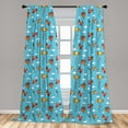 thumbnail image 5 of Ambesonne Airplane Curtains, Air Transportation Kites, Pair of 28"x95", Multicolor, 5 of 5
