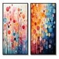 thumbnail image 2 of Designart "Mid Century Retro flow III" Abstract Framed Wall Art Set Of 2 - Multi-Color Abstract Gallery Wall Frame Set For Home Decor, 2 of 7