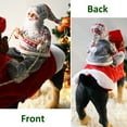 thumbnail image 2 of Santa Dog Costume, Christmas Pet Clothes Santa Claus Riding, Pet Cosplay Costumes Party Dressing up, Dogs Cats Outfit for Small Medium Large Dogs Gray M, 2 of 7