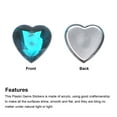 thumbnail image 4 of Uxcell 40 Pcs Acrylic Heart Rhinestone 15mm Flat Back Plastic Gems for Jewelry Making, Blue, 4 of 6
