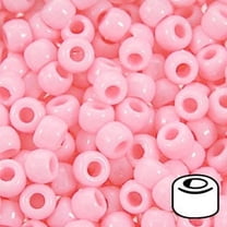 The Beadery - 9x6mm Barrel Pony Bead, Baby Pink - 900 Pieces - 750V064