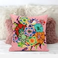 thumbnail image 3 of Amrita Sen Friendship Bouquet Throw Pillow with Removable Cover in Pink Mint Orange Red 16x16, 3 of 5